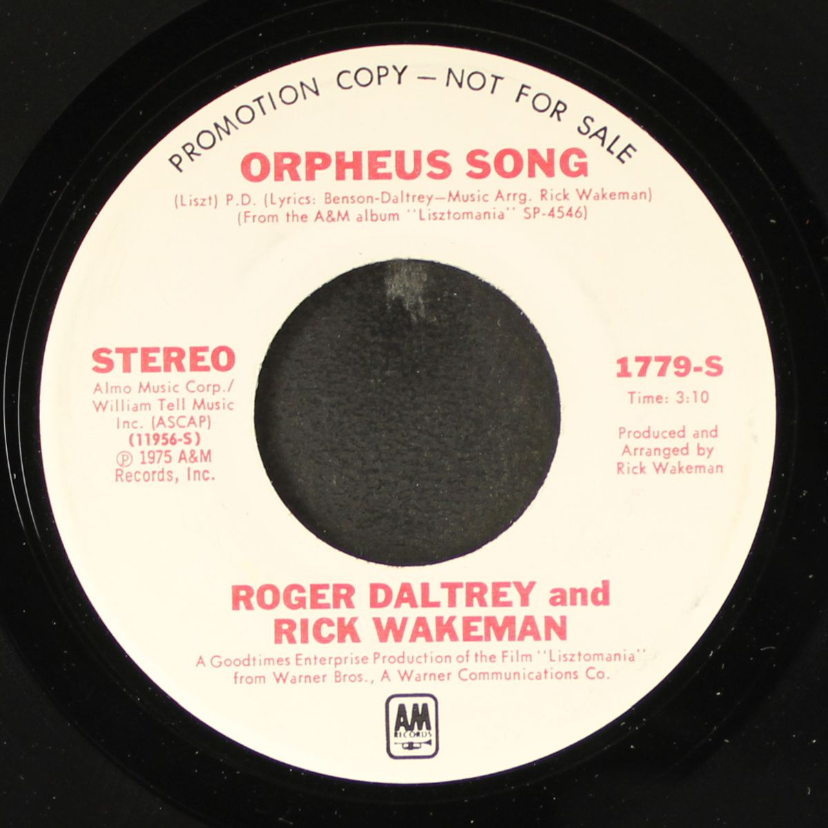 love's dream / orpheus song by ROGER DALTREY & RICK WAKEMAN