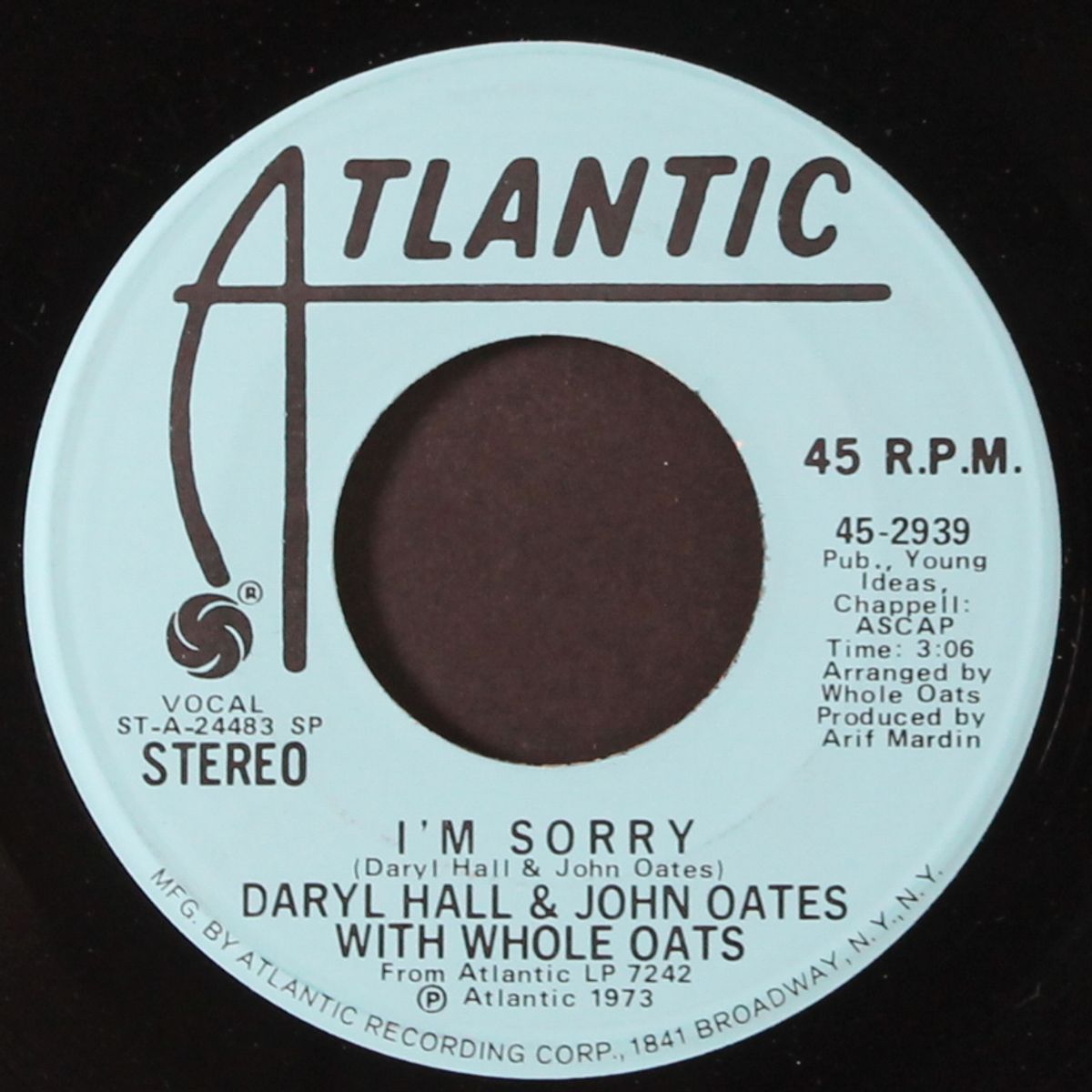 i'm sorry / mono by DARYL HALL & JOHN OATES W/ WHOLE OATS