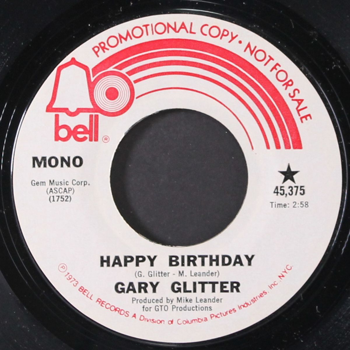 happy birthday / mono by GARY GLITTER