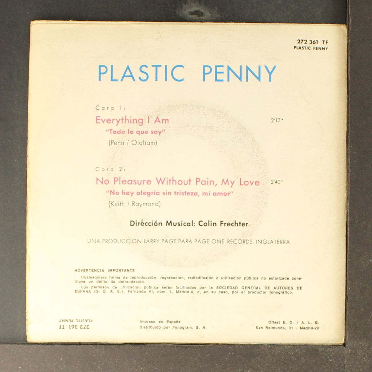 everything i am / no pleasure with pain, my love by PLASTIC PENNY