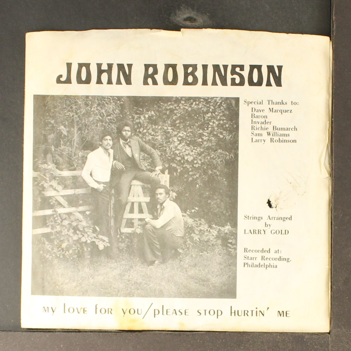 please stop hurtin' me by JOHN ROBINSON