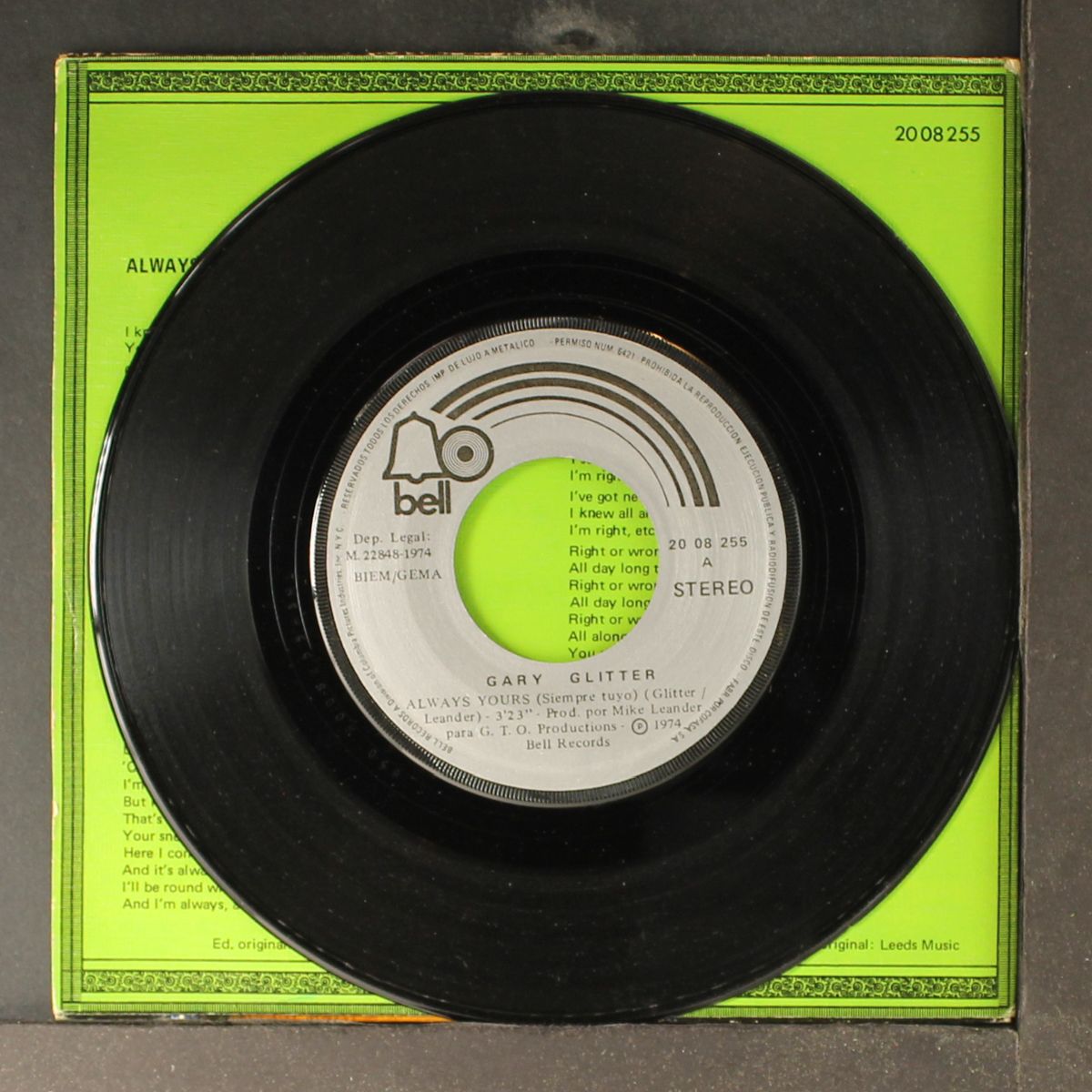 always yours / i'm right you're wrong i win by GARY GLITTER