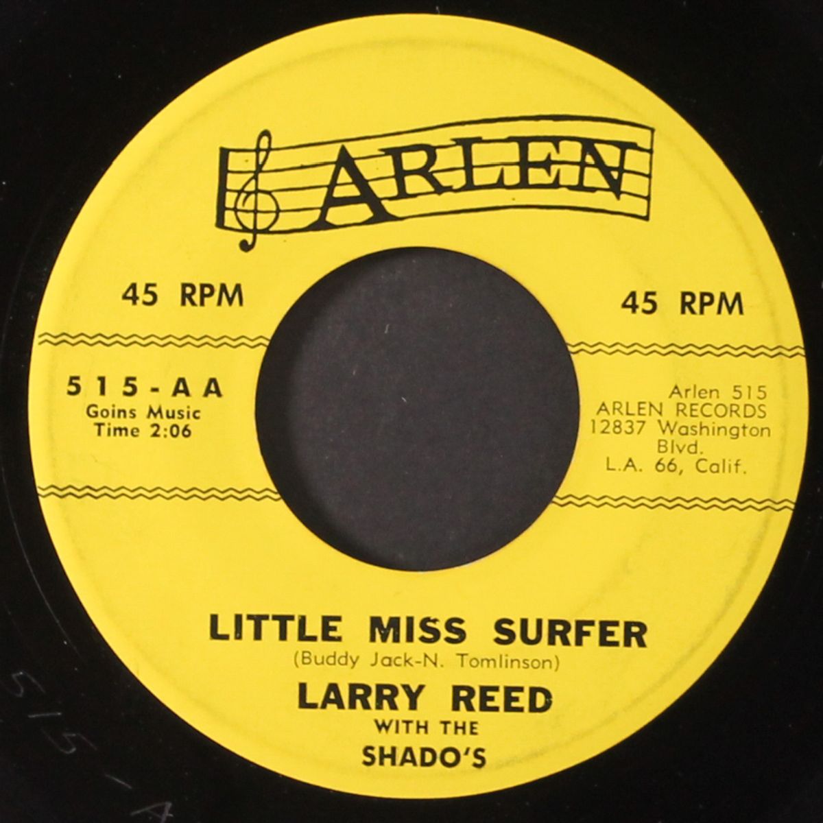 little miss surfer / bread n' butter by LARRY REED & SHADO'S