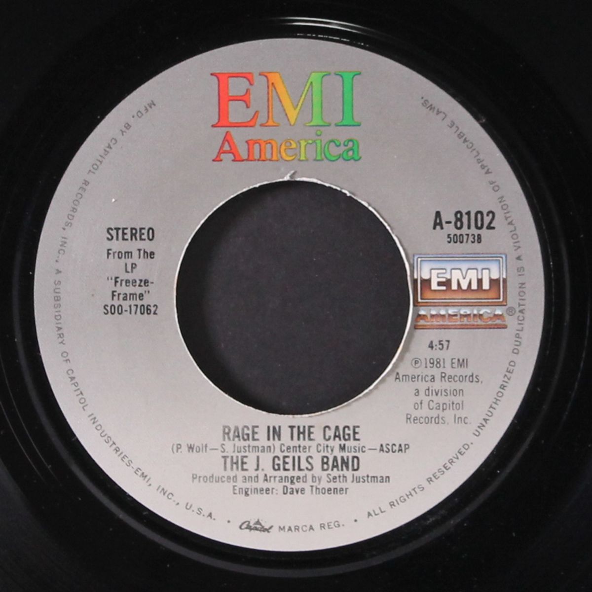 centerfold / rage in the cage by J. GEILS BAND