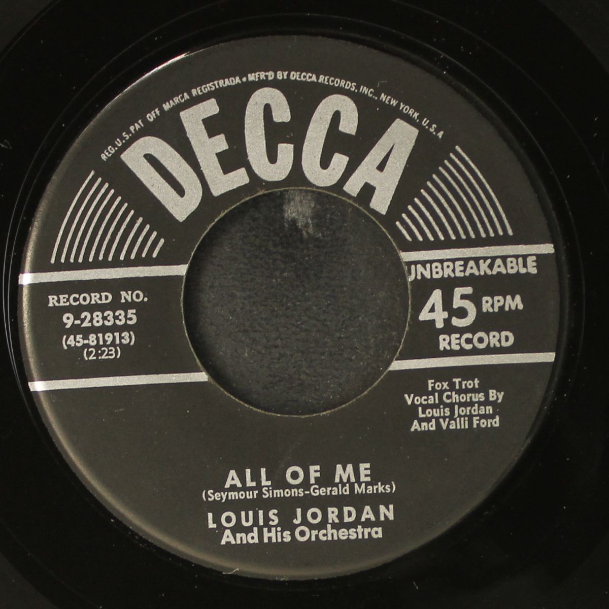 there goes my heart / all of me by LOUIS JORDAN
