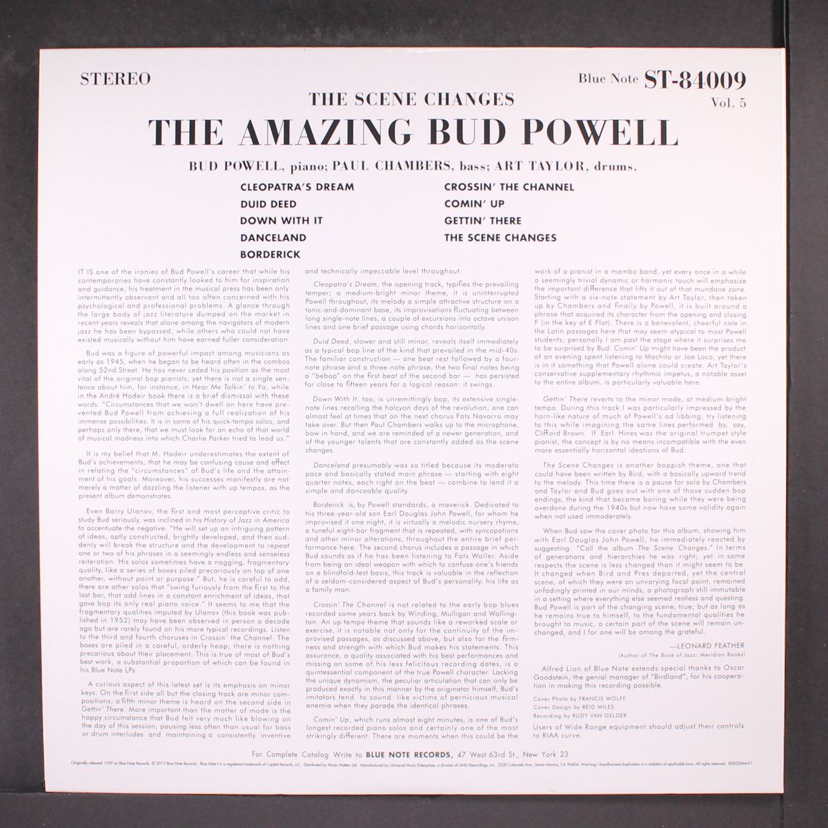 the scene changes by BUD POWELL