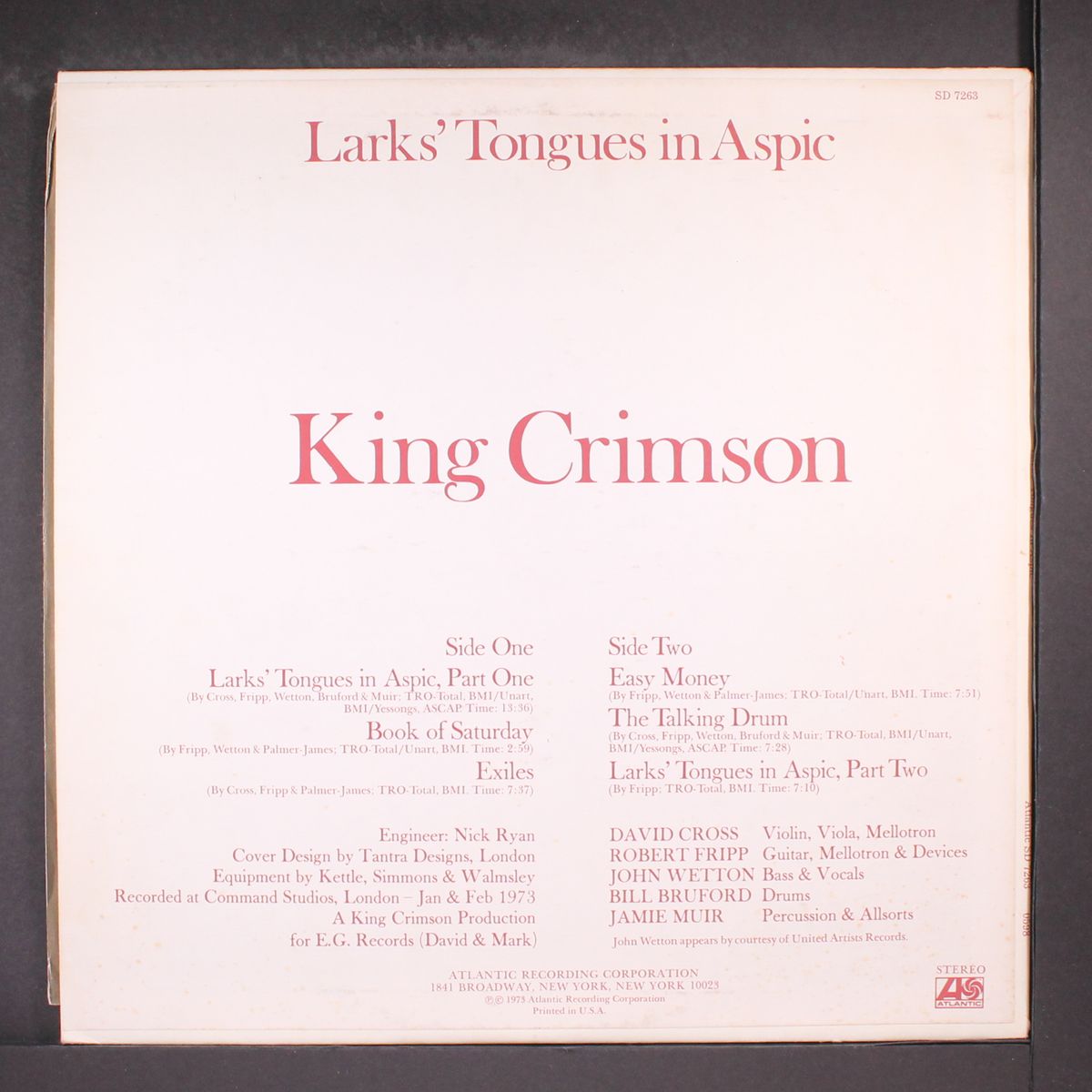 larks' tongues in aspic by KING CRIMSON