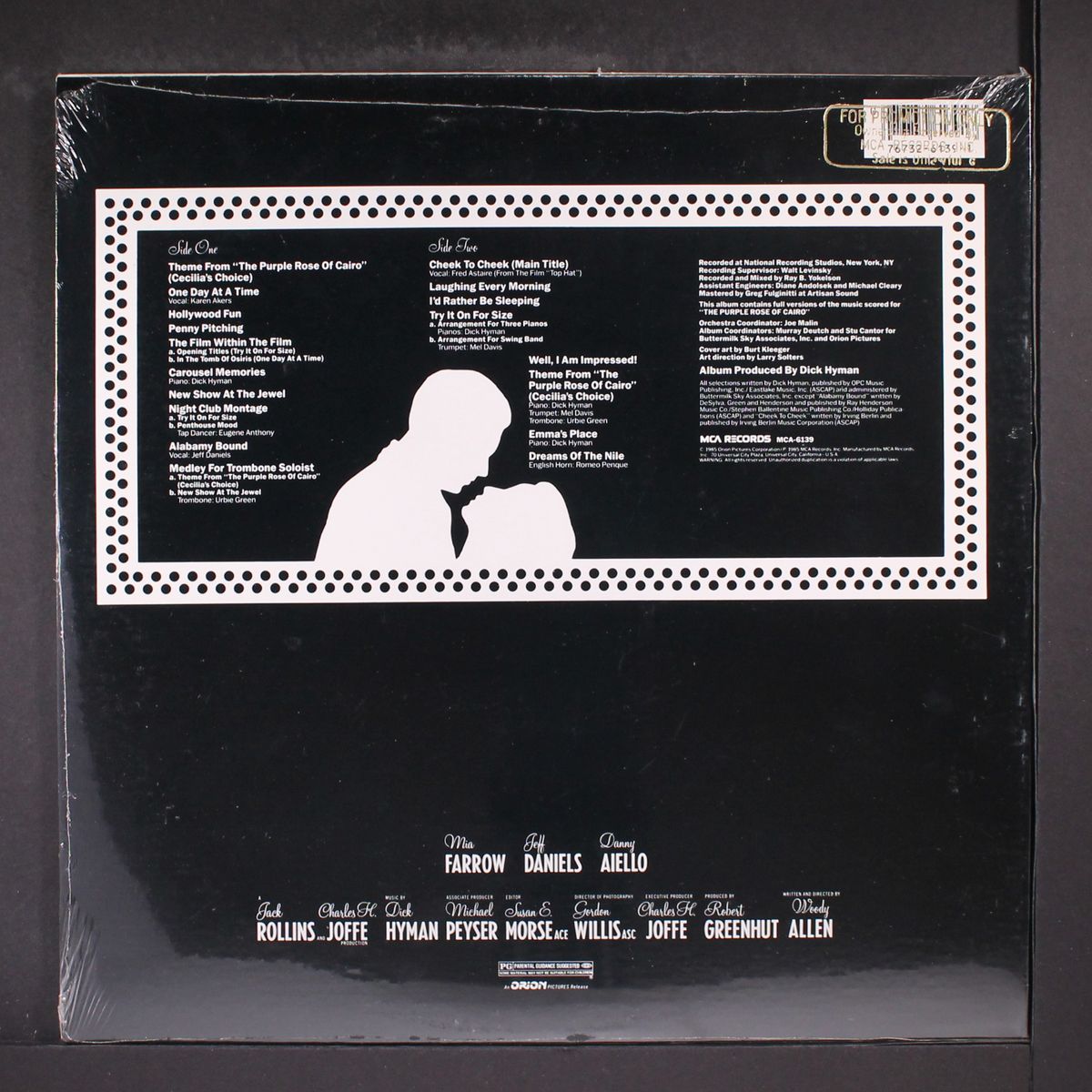 the purple rose of cairo by SOUNDTRACK