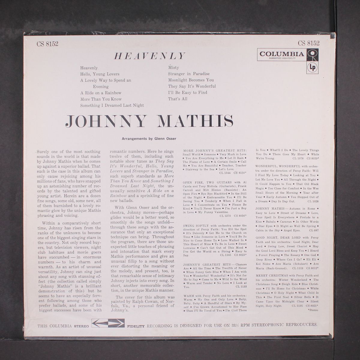 heavenly by JOHNNY MATHIS