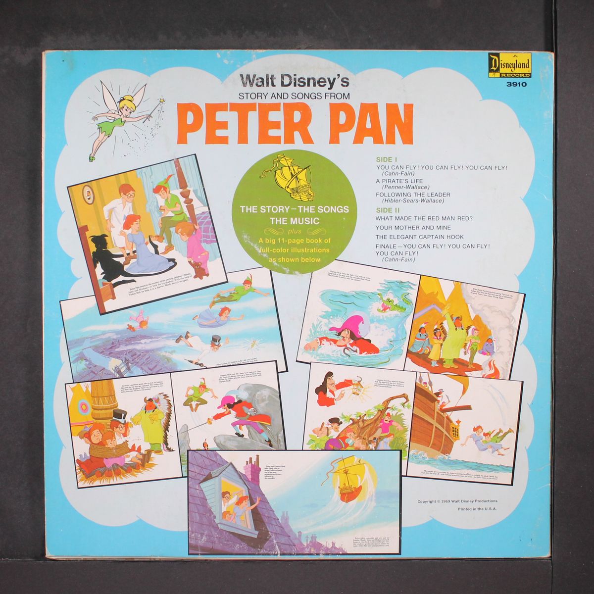 story and songs from peter pan by WALT DISNEY