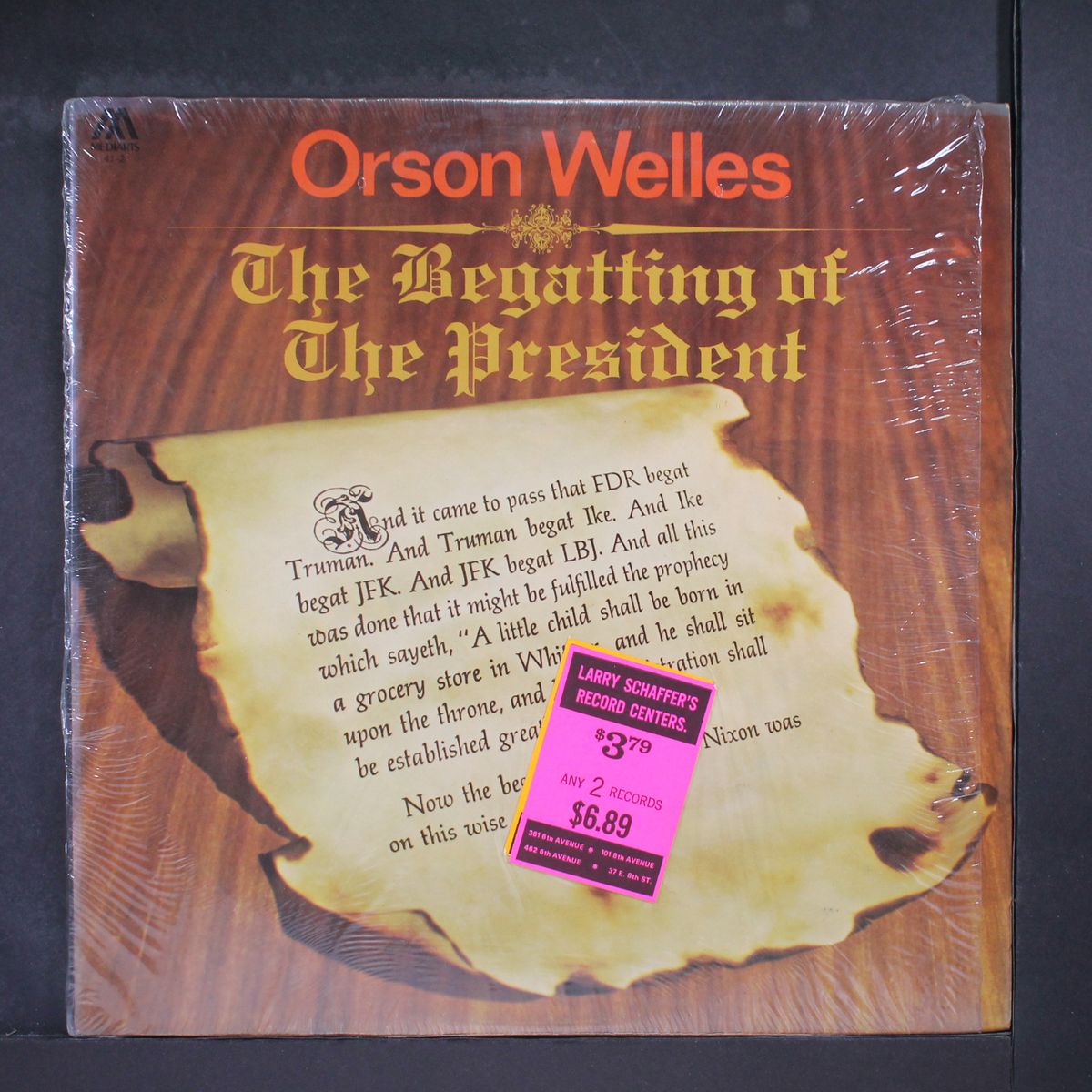 the begatting of the president by ORSON WELLES
