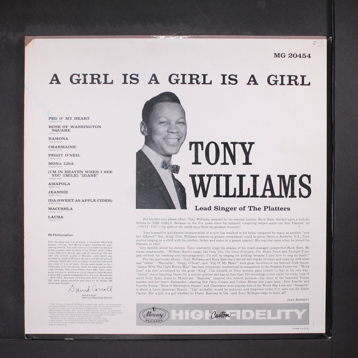 a girl is a girl... by TONY WILLIAMS
