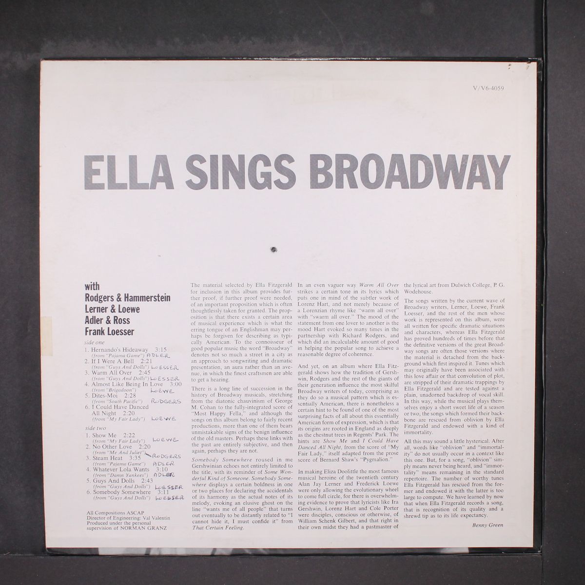 ella sings broadway by ELLA FITZGERALD