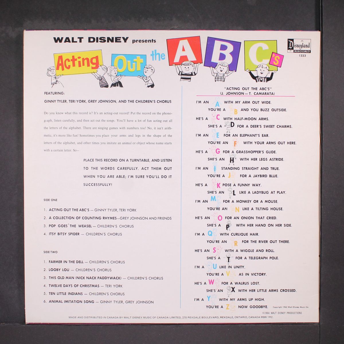 acting out the abc's by WALT DISNEY PRESENTS