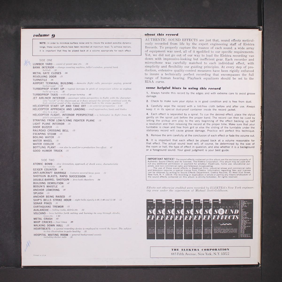 authentic sound effects vol. 9 by SOUND EFFECTS