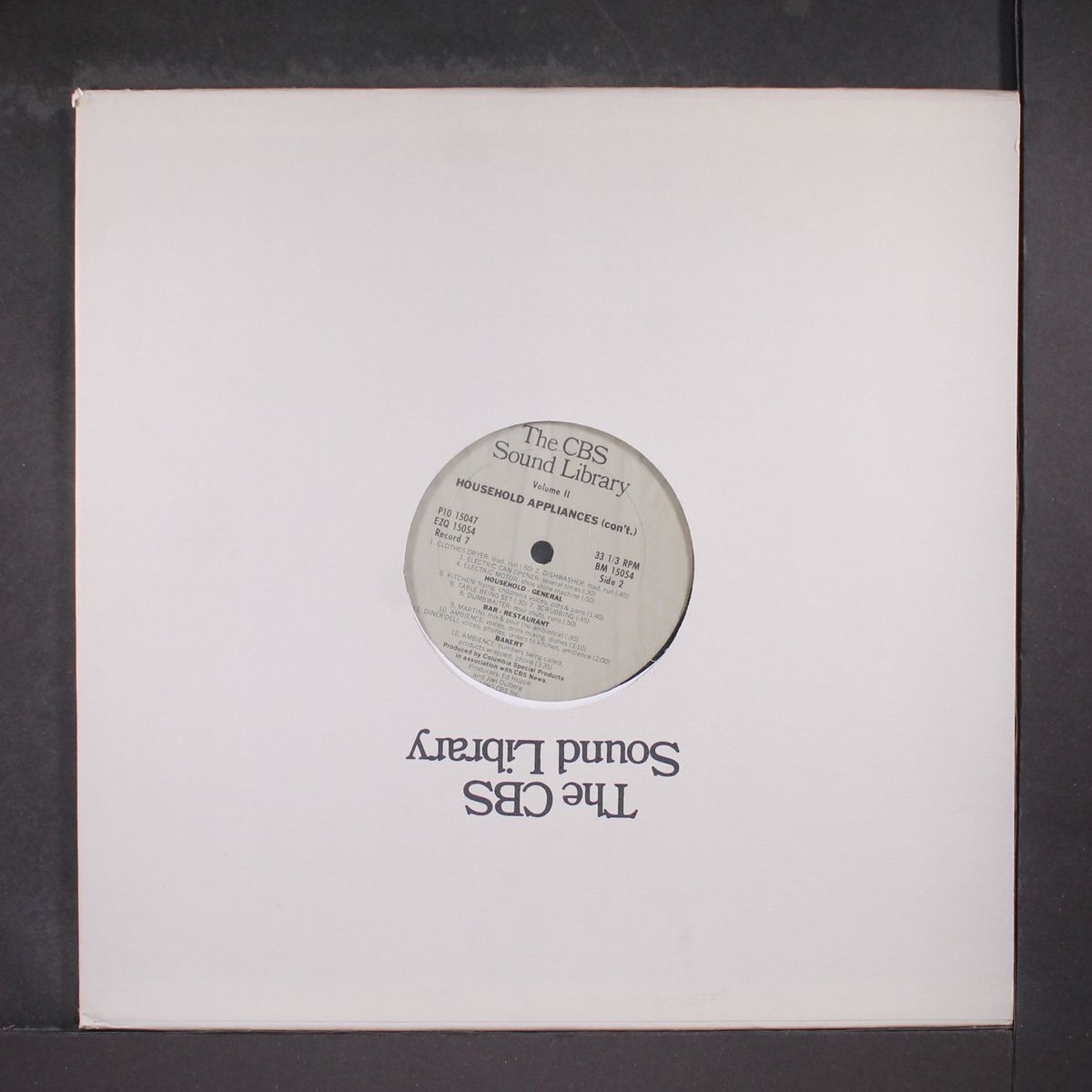 the cbs sound hospital / household appliances vol. 2 by SOUND EFFECTS
