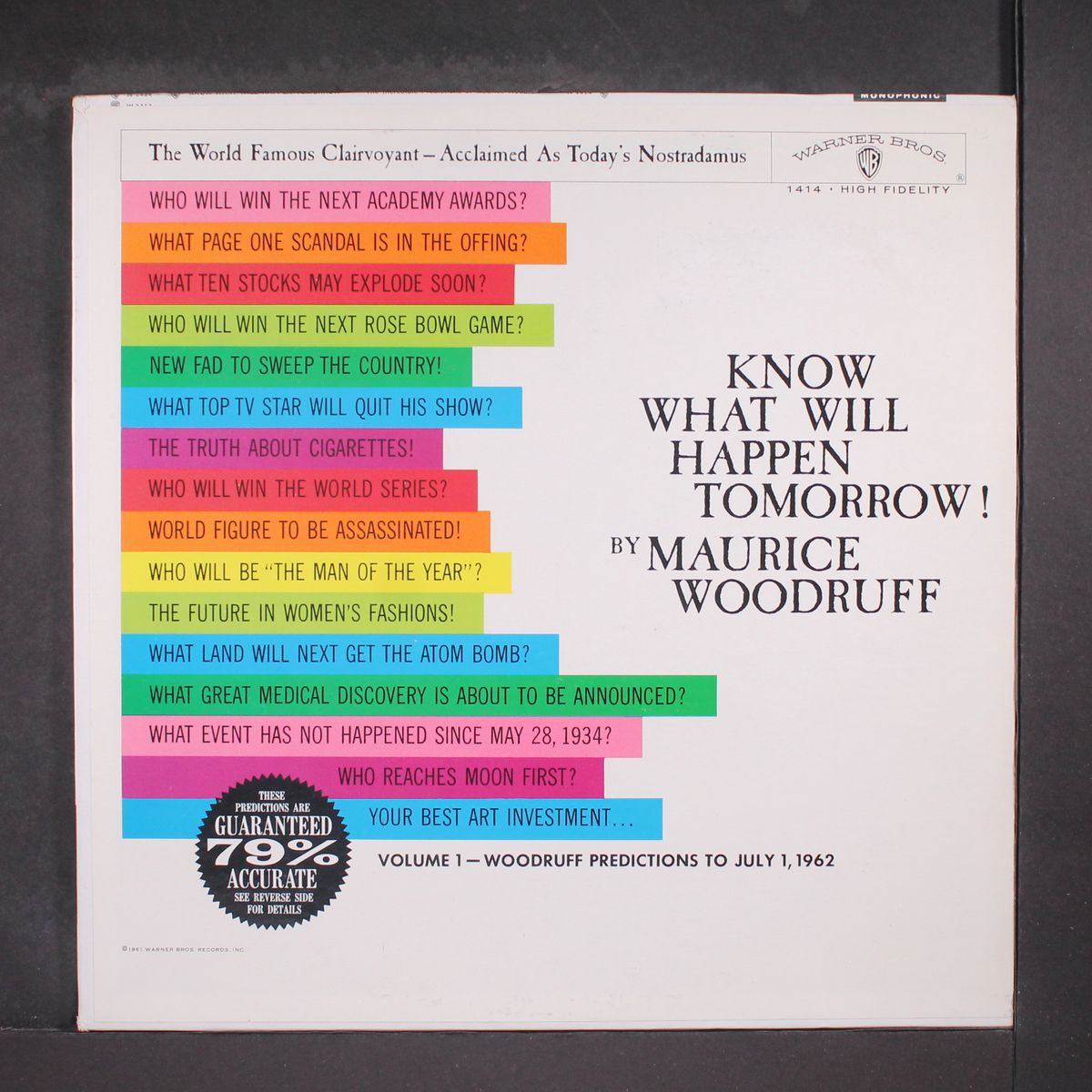 know what will happen tomorrow! by MAURICE WOODRUFF
