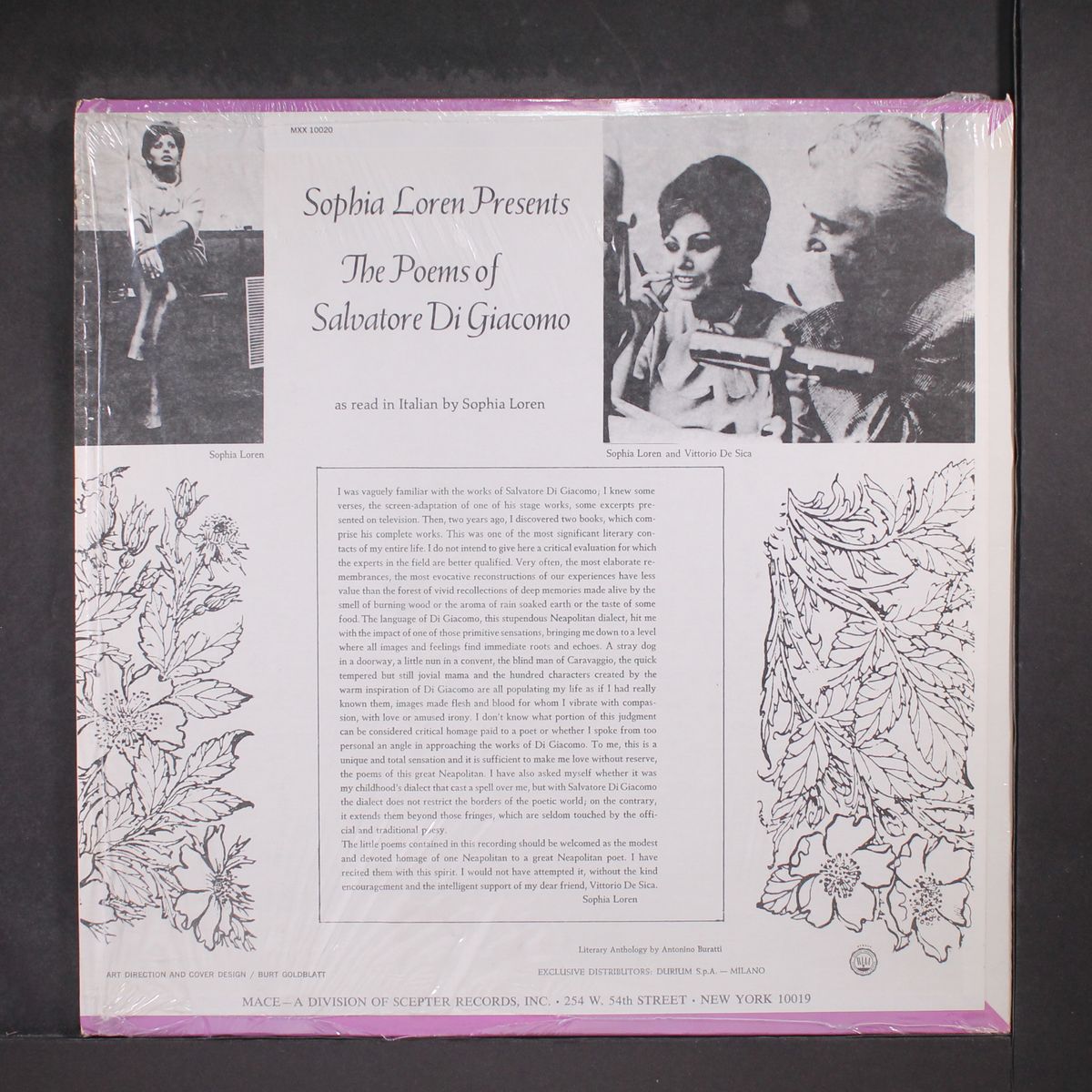 presents the poems of salvatore di giacomo by SOPHIA LOREN
