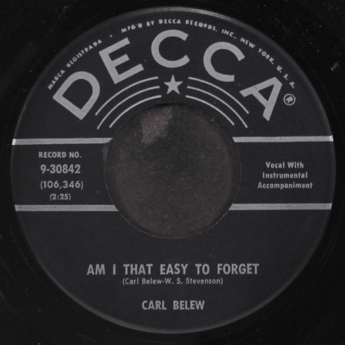 such is life / am i that easy to forget by CARL BELEW
