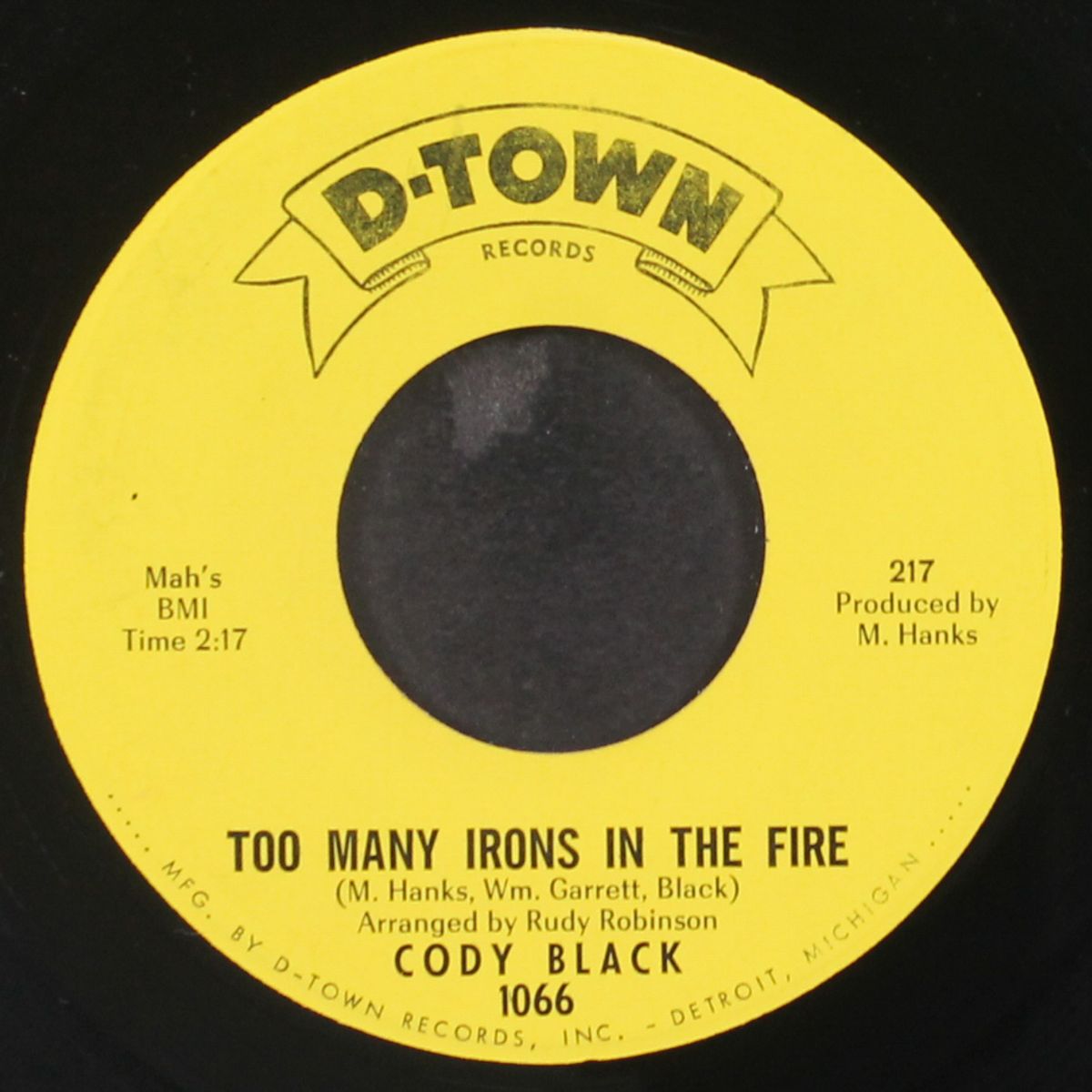 too many irons in the fire / would you let me know by CODY BLACK