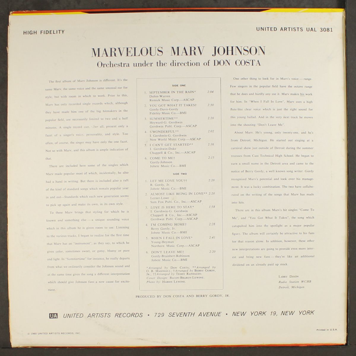 marvelous by MARV JOHNSON