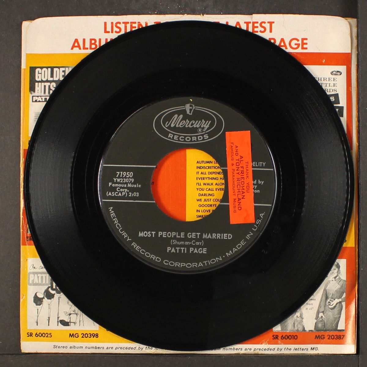 most people get married / you don't know me by PATTI PAGE
