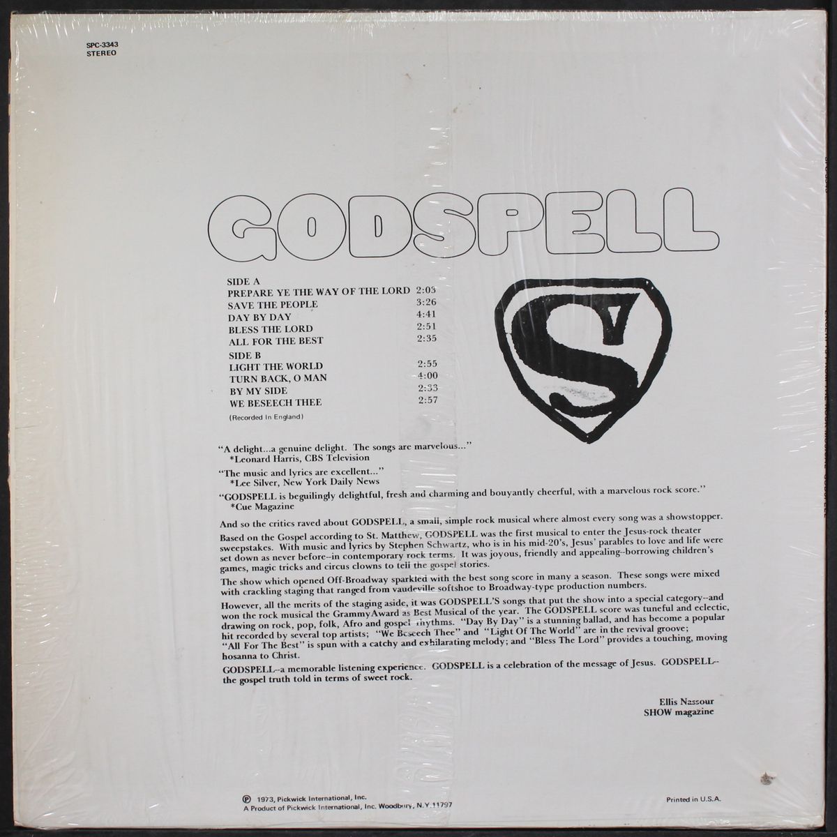 excerpts from godspell by SOUNDTRACK