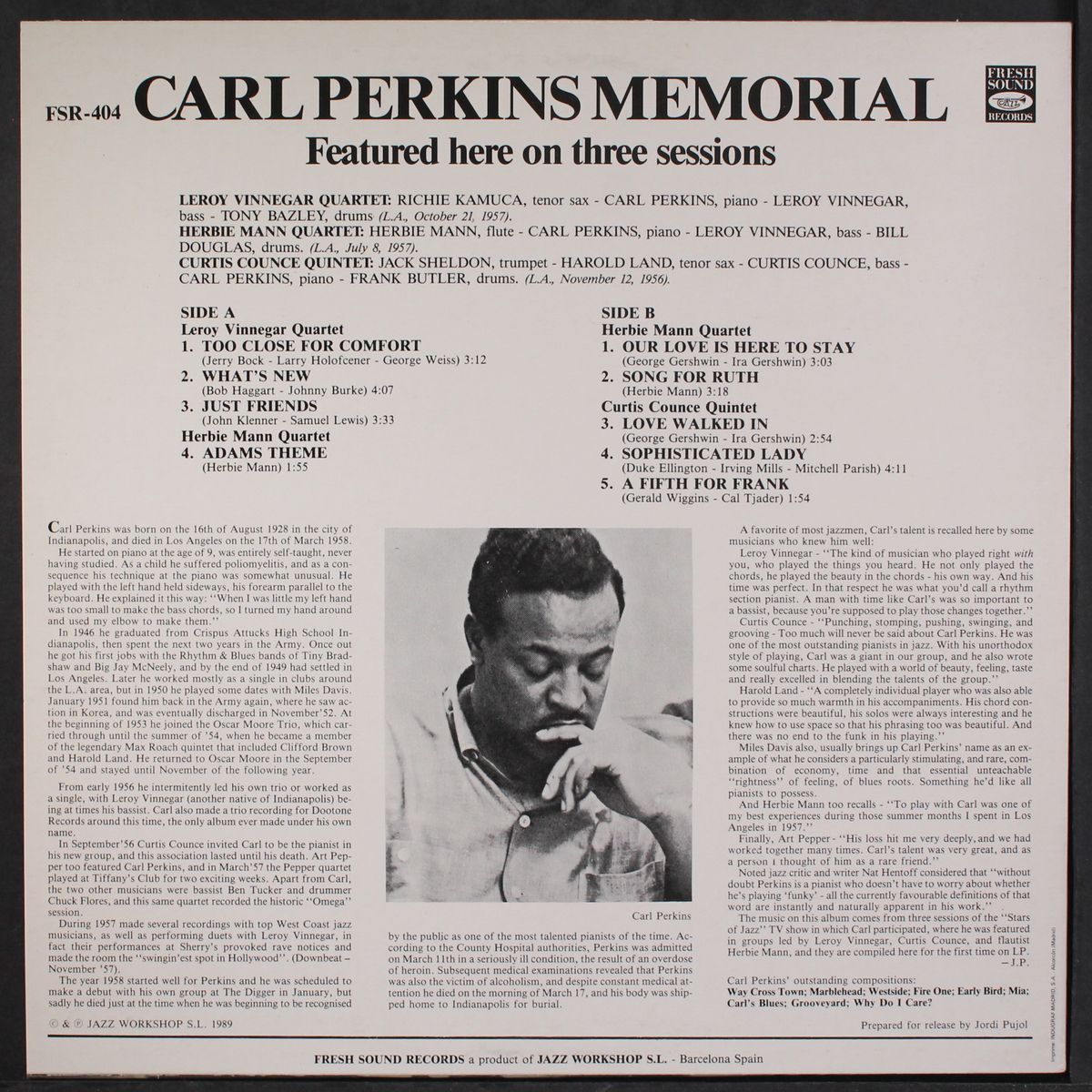 memorial by CARL PERKINS