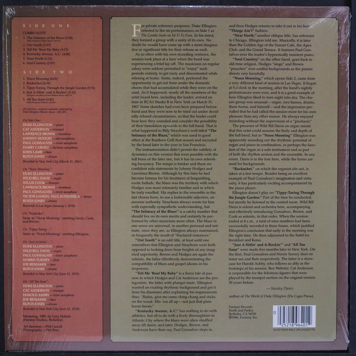 the intimacy of the blues by DUKE ELLINGTON SMALL BANDS