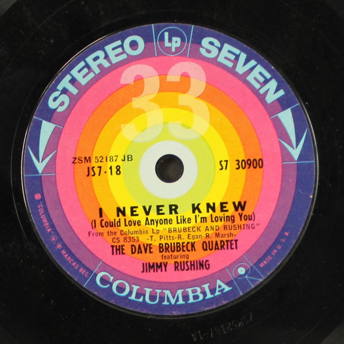 i never knew / blues in the dark by DAVE BRUBECK