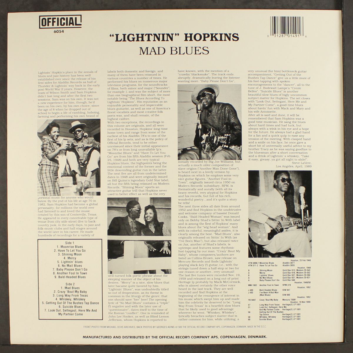 mad blues by LIGHTNIN' HOPKINS