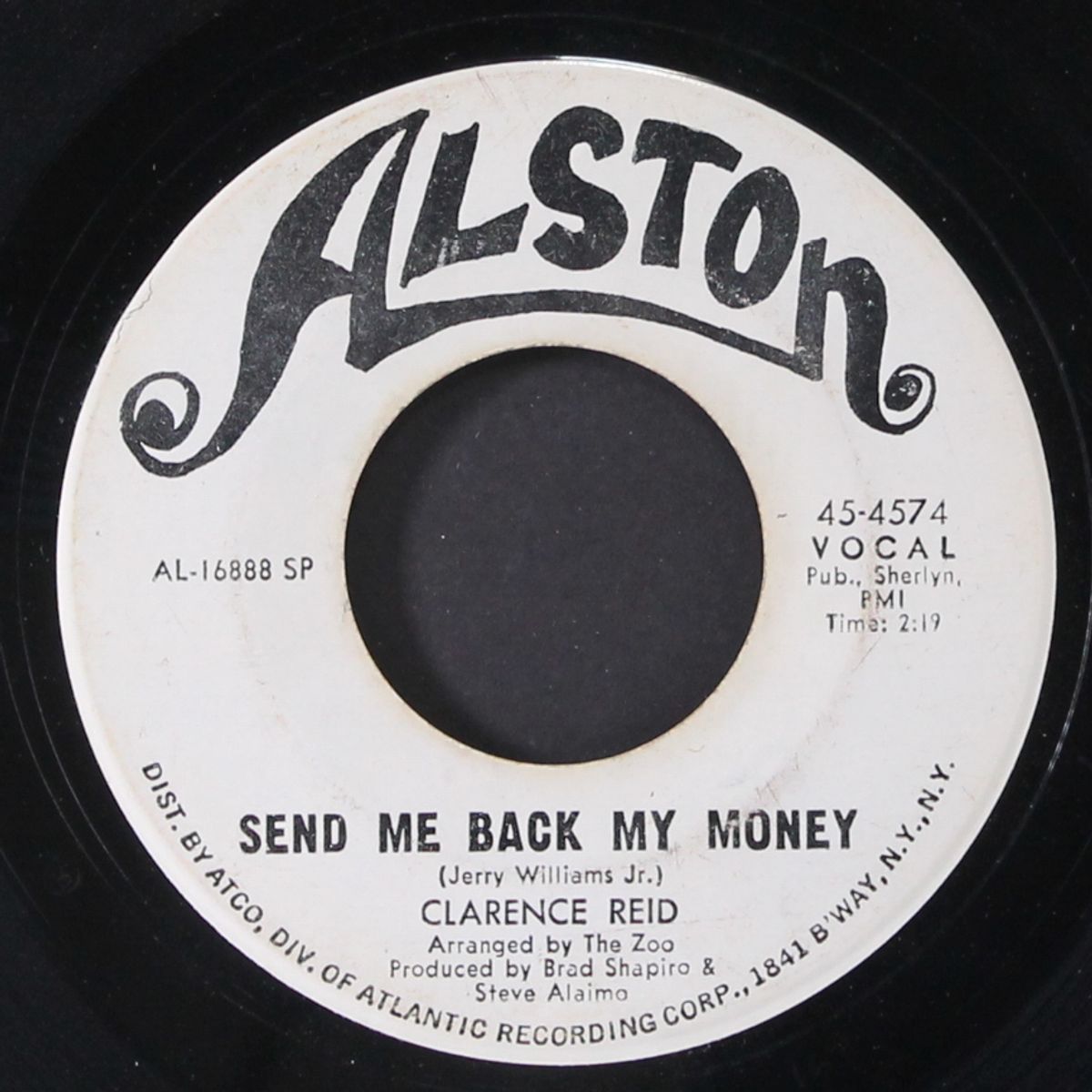 send me back my money / nobody but you babe by CLARENCE REID
