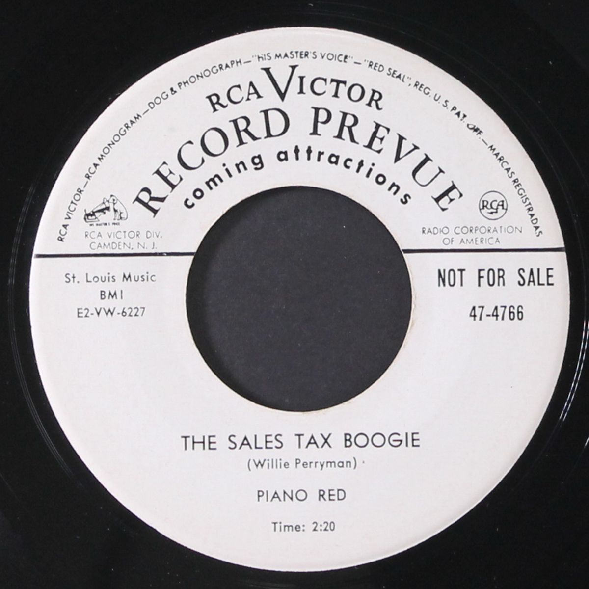 the sales tax boogie by PIANO RED