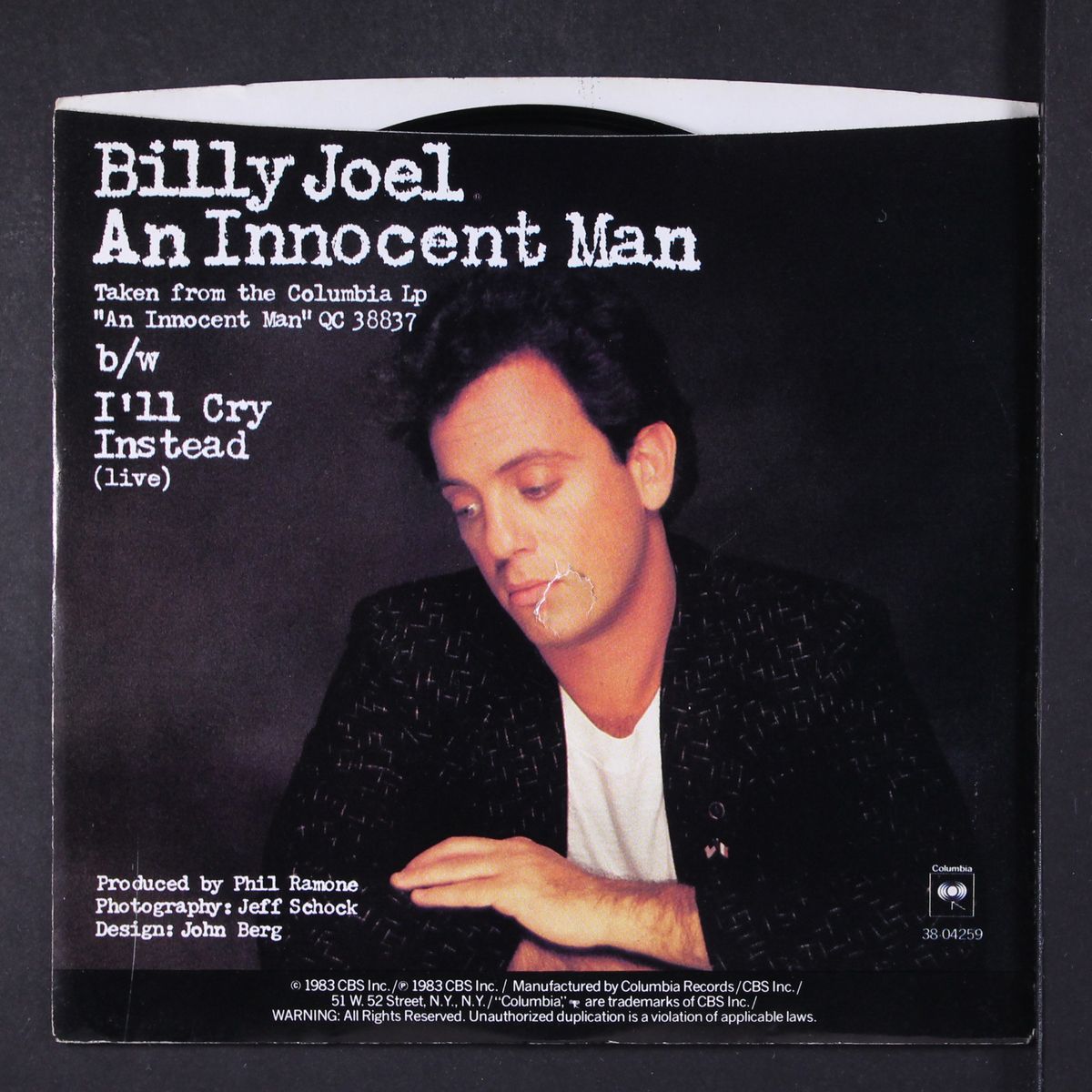 an innocent man / i'll cry instead by BILLY JOEL