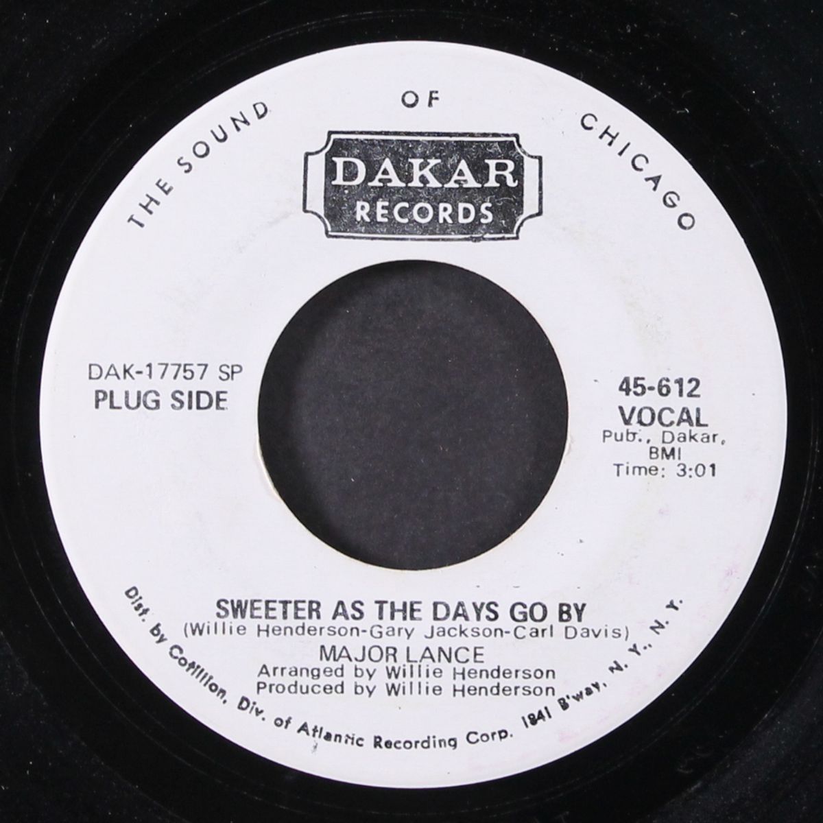 shadows of a memory / sweeter as the days go by by MAJOR LANCE