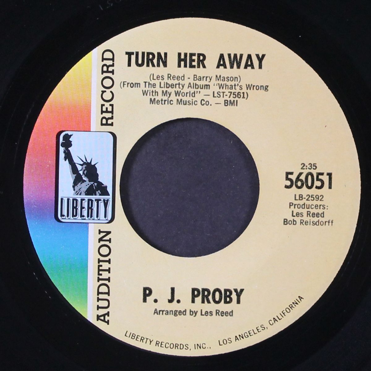 what's wrong with my world / turn her away by P.J. PROBY