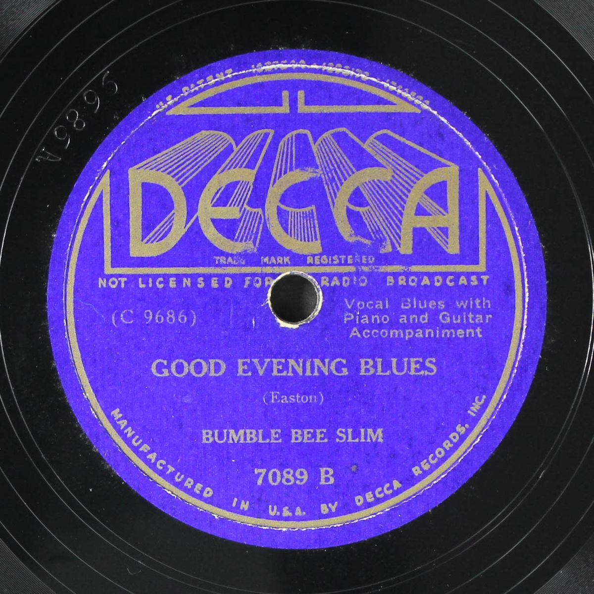 when the sun goes down / good evening blues by BUMBLE BEE SLIM