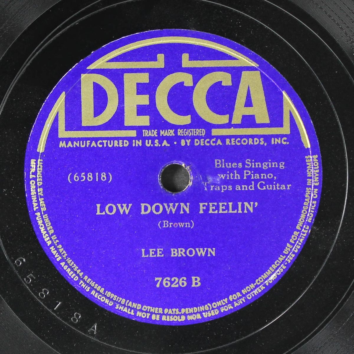 i can lay it down / low down feelin' by LEE BROWN