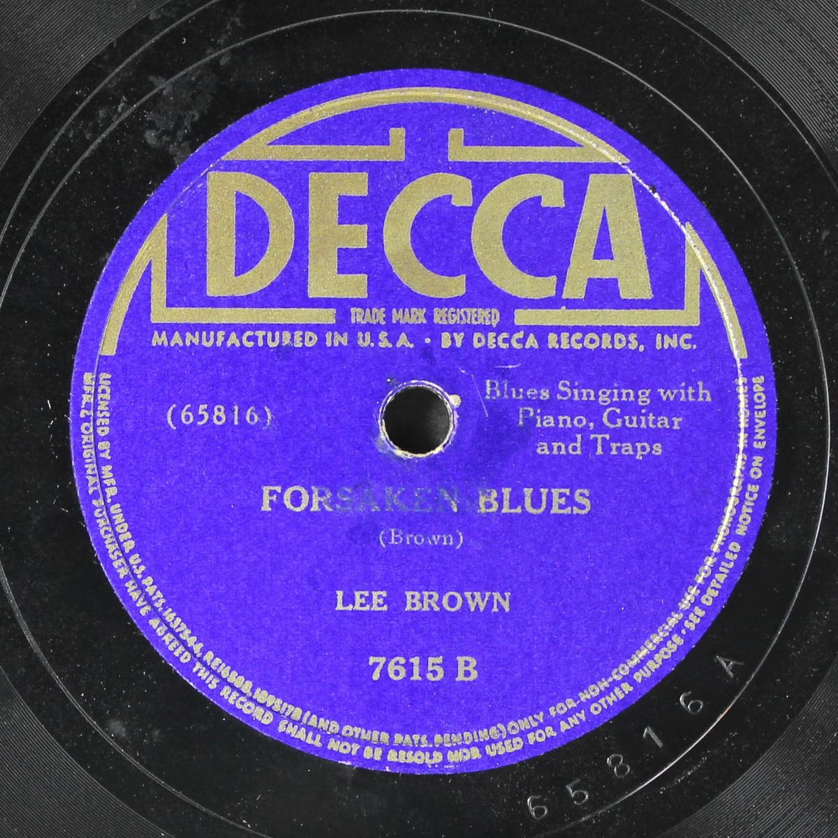 lemon roller / forsaken blues by LEE BROWN
