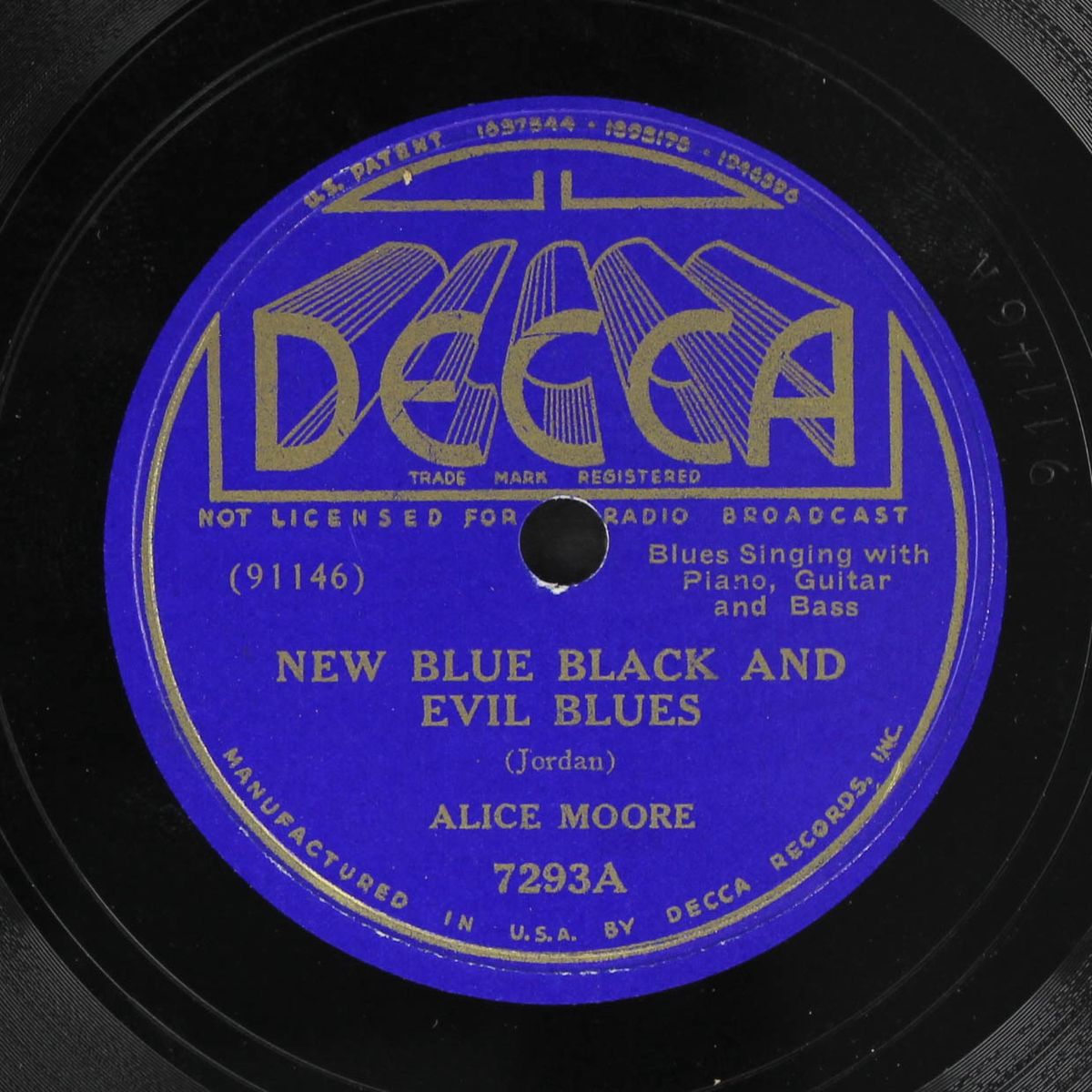 new black and evil blues / just a good girl treated wrong by ALICE MOORE