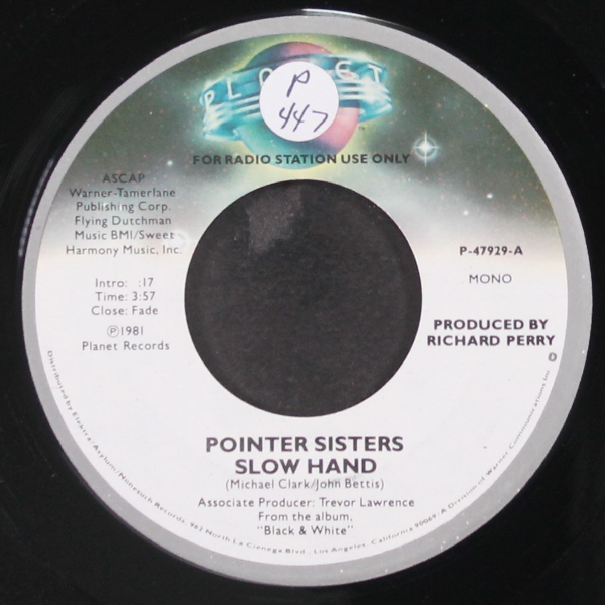 slow hand by POINTER SISTERS