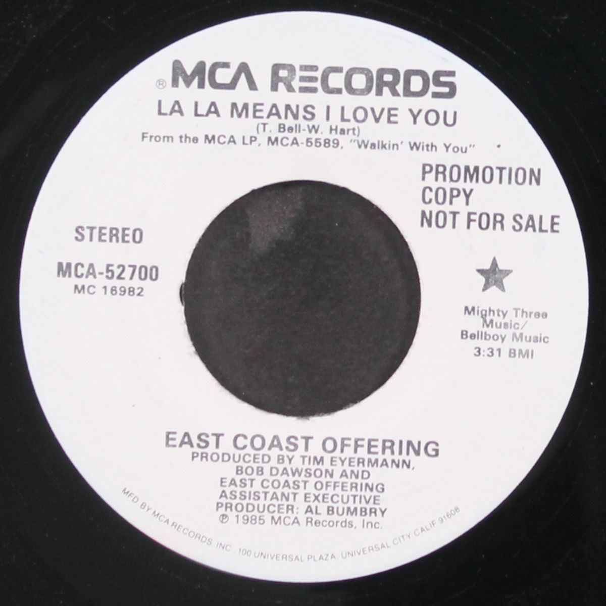 la la means i love you / same by EAST COAST OFFERING