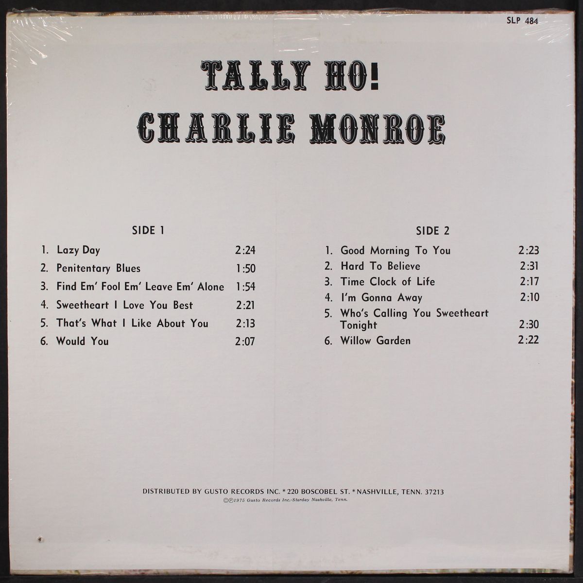 tally ho! by CHARLIE MONROE