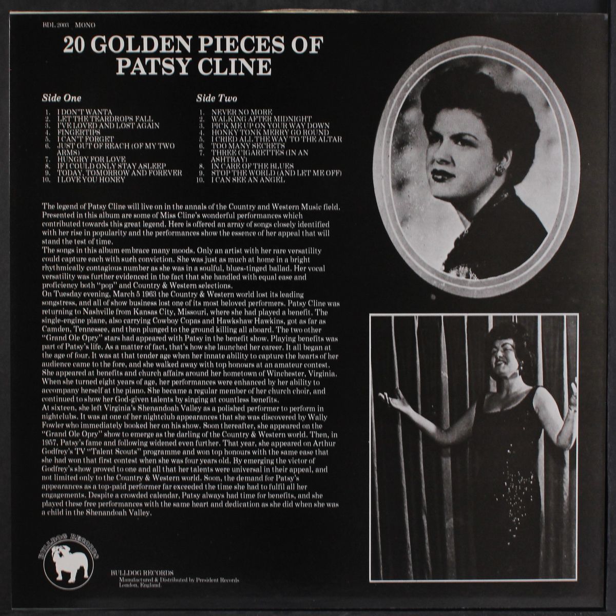 20 golden pieces of by PATSY CLINE