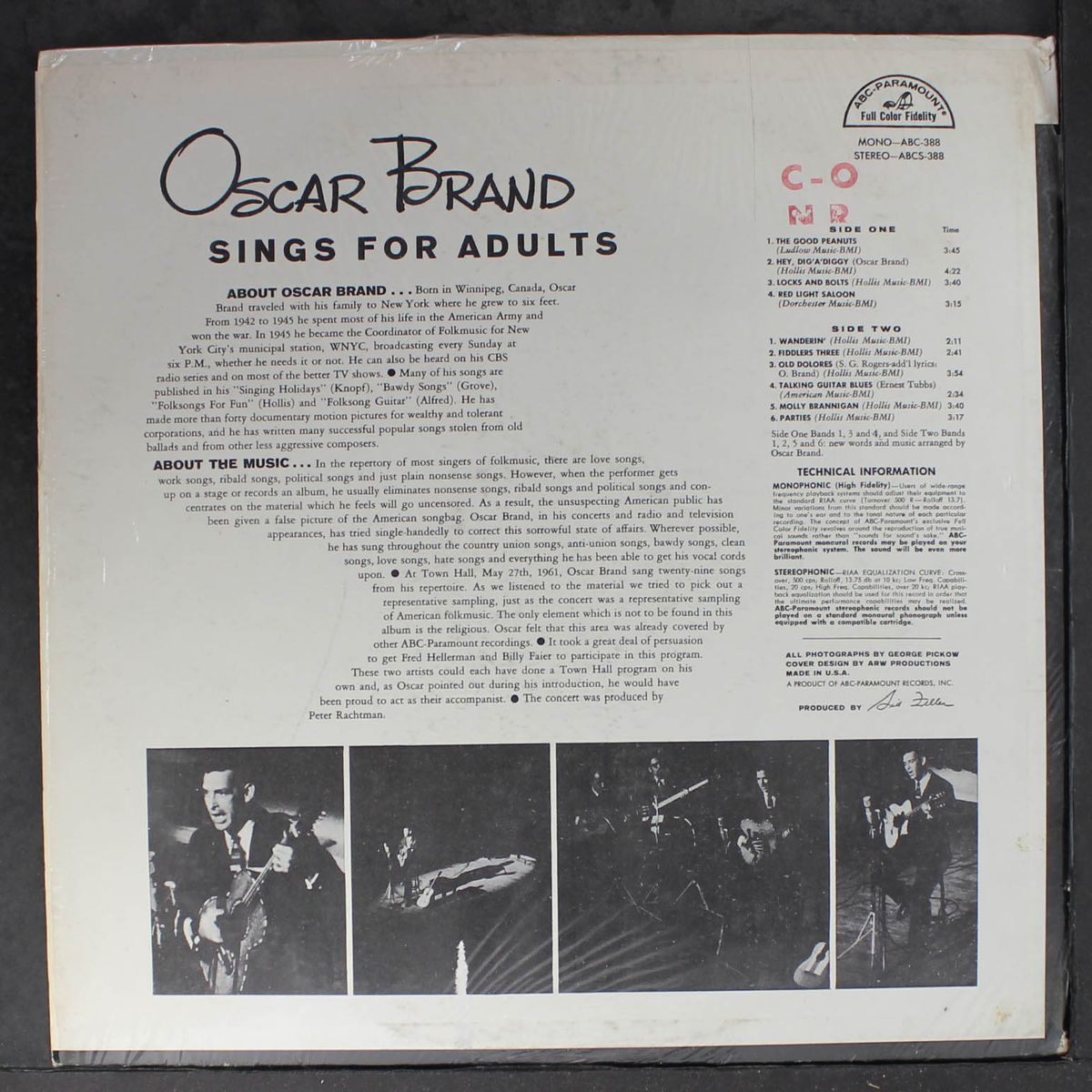 sings for adults by OSCAR BRAND