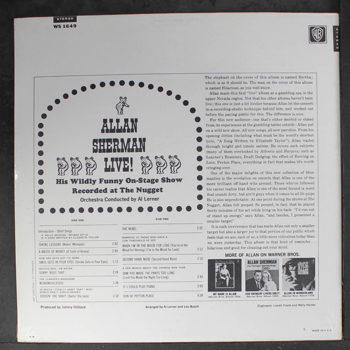 live!!! (hoping you are the same) by ALLAN SHERMAN