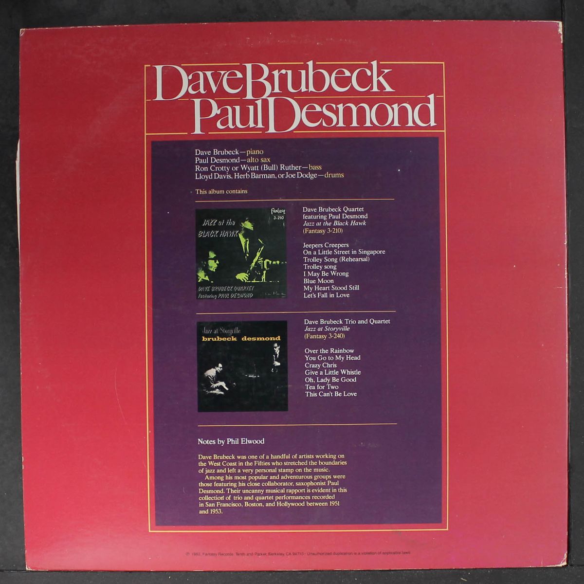 dave brubeck & paul desmond by DAVE BRUBECK & PAUL DESMOND