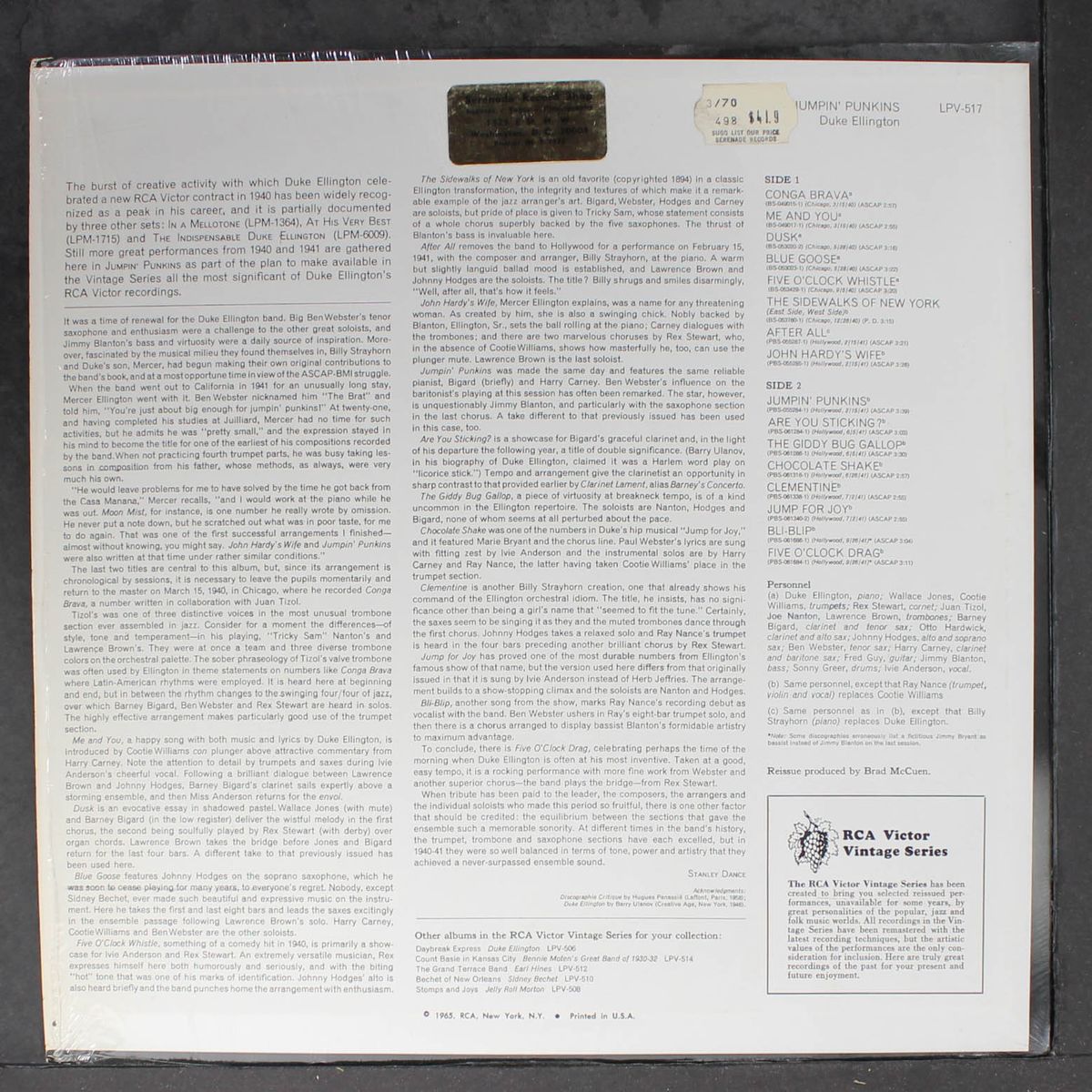 jumpin' punkins by DUKE ELLINGTON