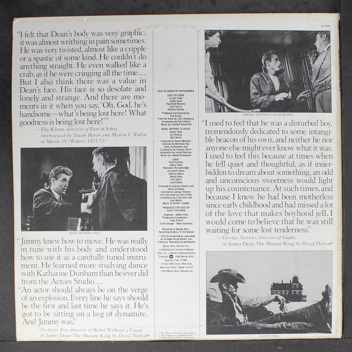 sound track excerpts by JAMES DEAN