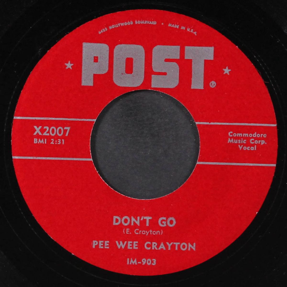 don't go / i must go on by PEE WEE CRAYTON